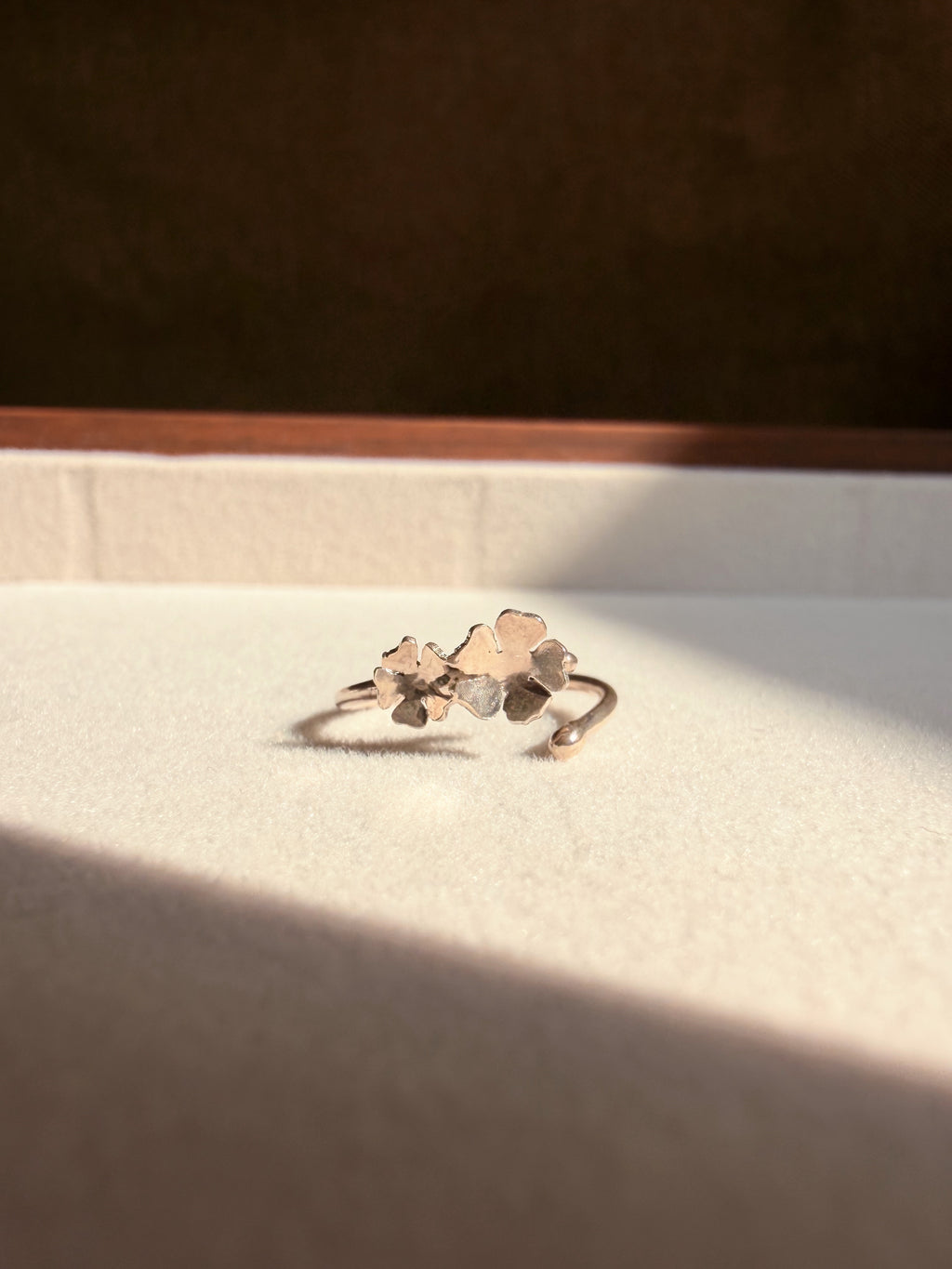 Dainty Plum Blossoms Ring