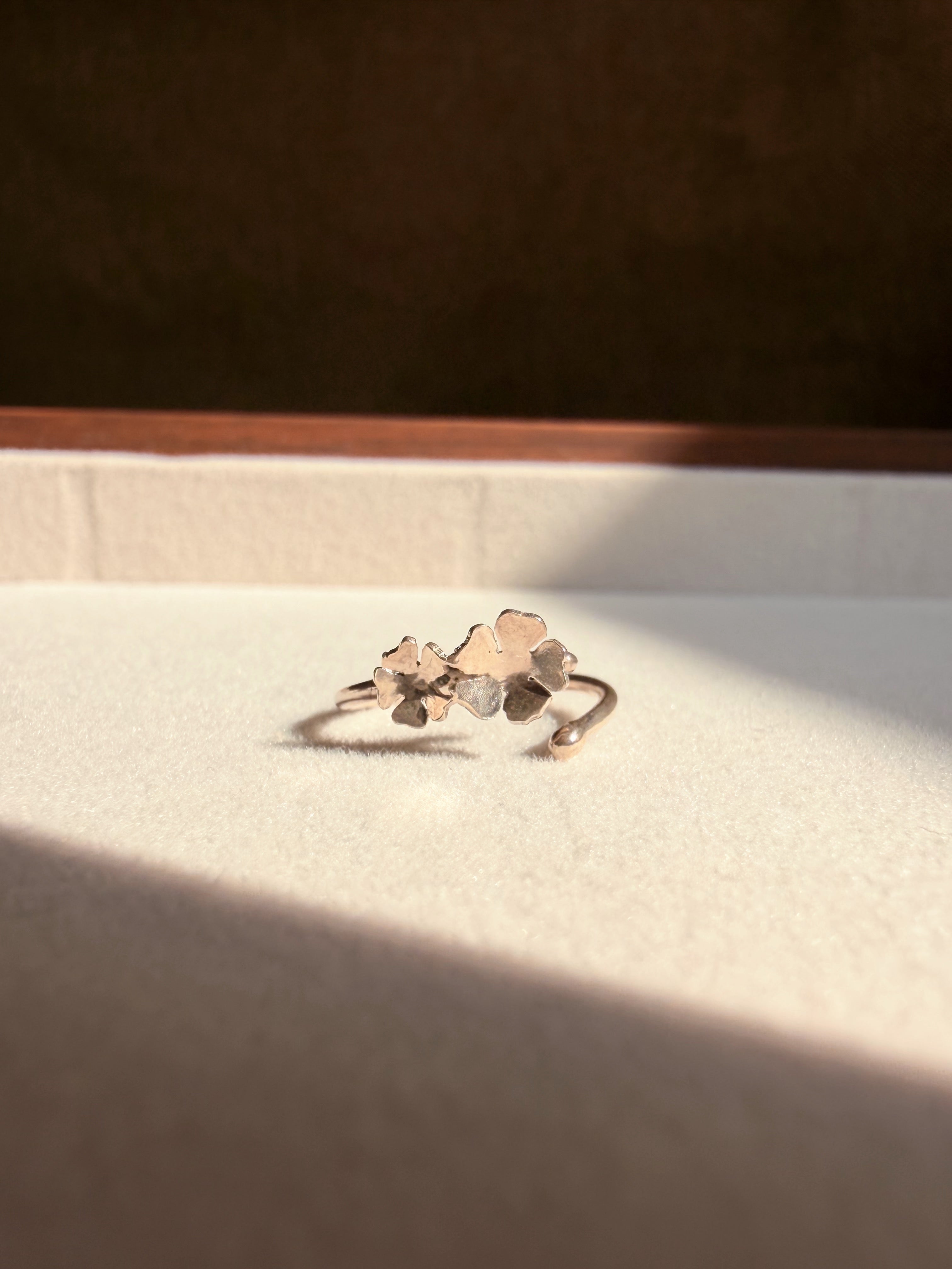Dainty Plum Blossoms Ring