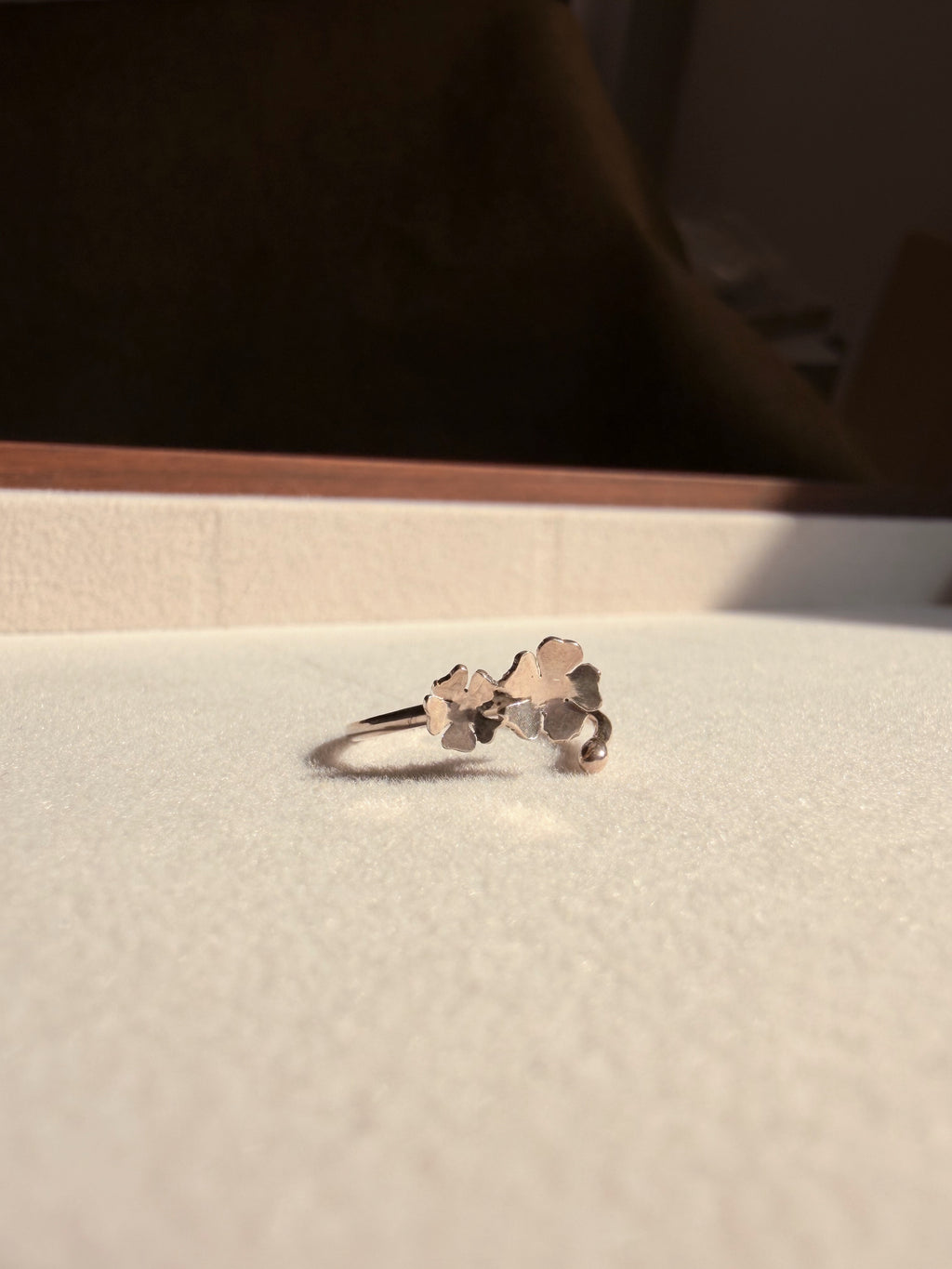Dainty Plum Blossoms Ring
