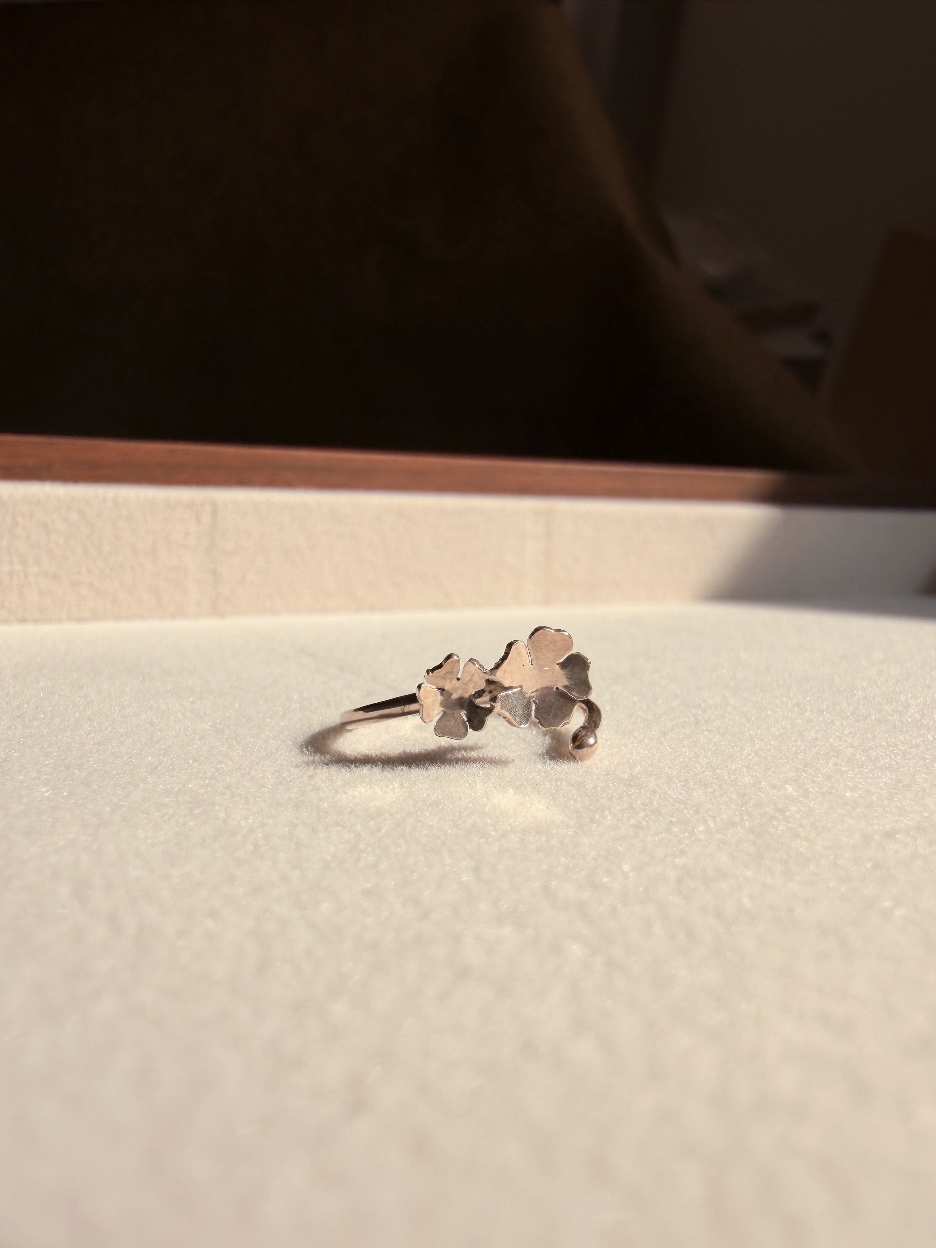 Dainty Plum Blossoms Ring