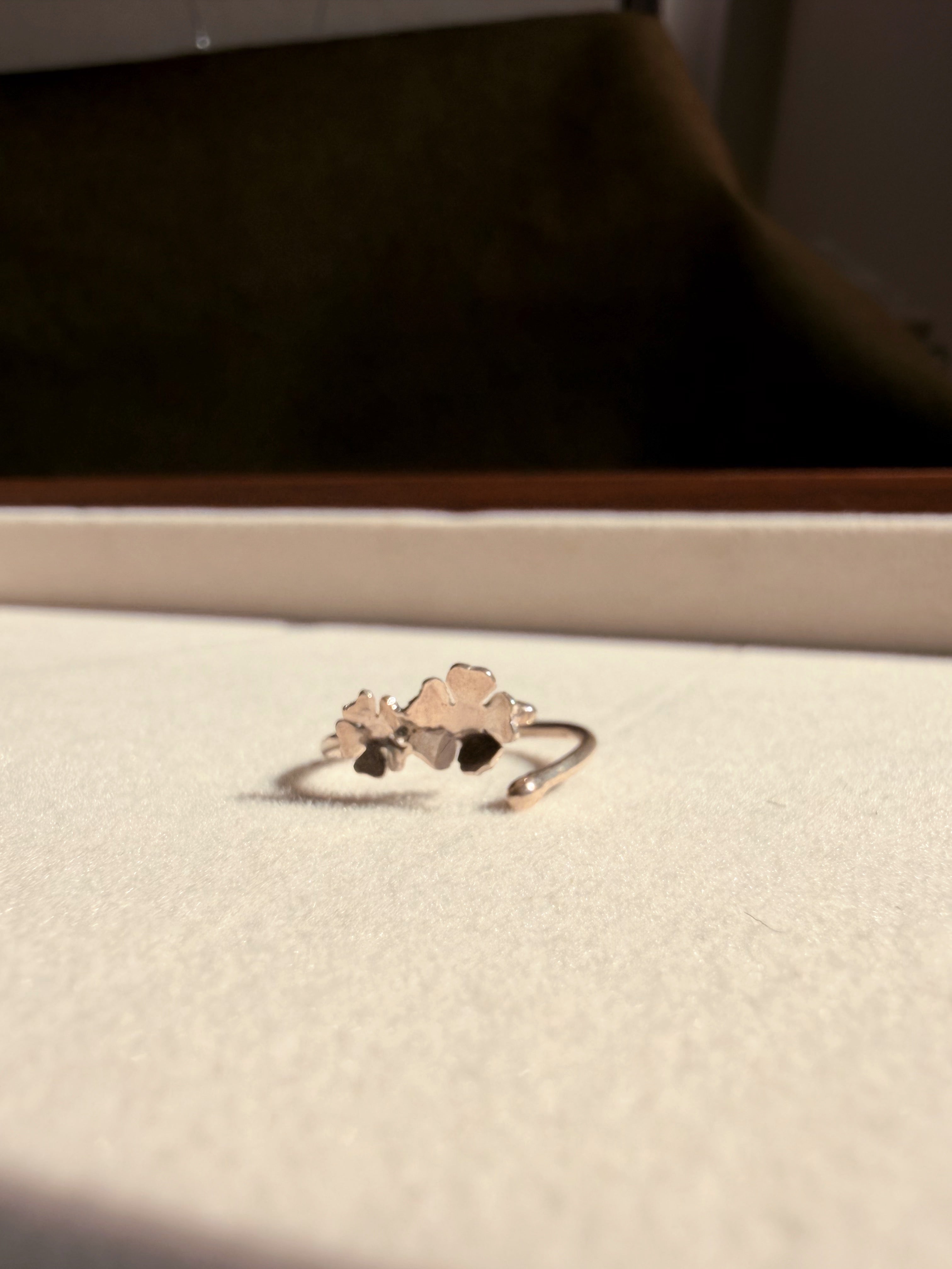 Dainty Plum Blossoms Ring