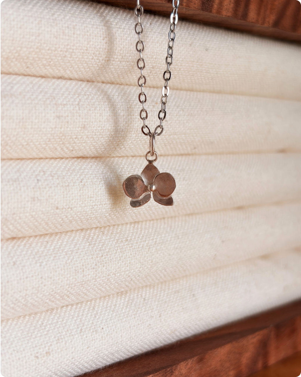 Orchid Pendant Necklace