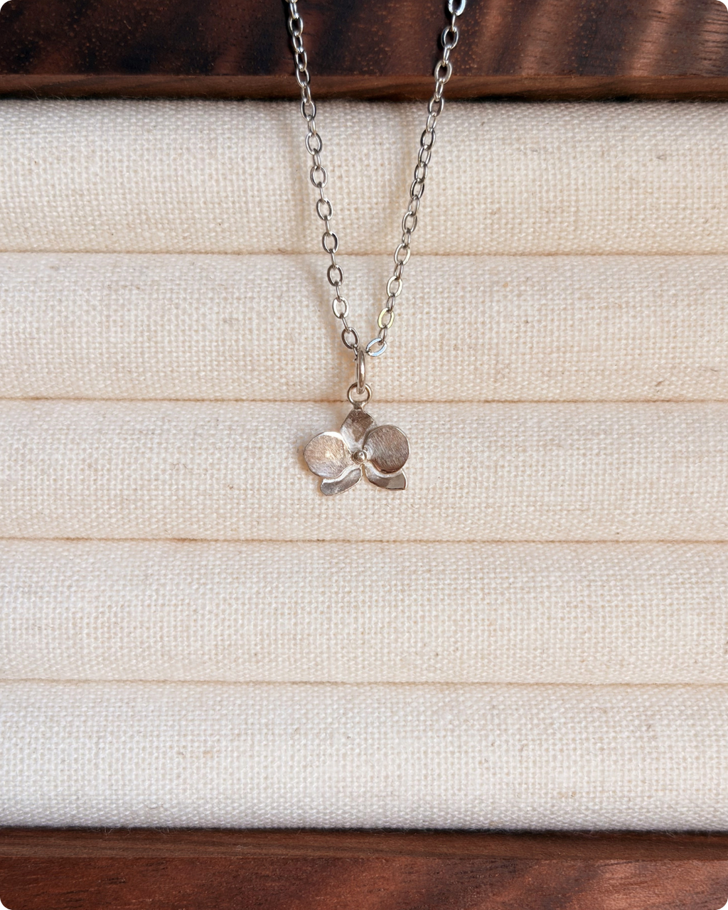 Orchid Pendant Necklace