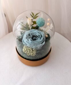 Premium Blue Glass Dome (Gold Base)