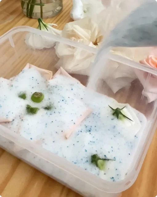 Step 3: Add another layer of Silica Gel on top of your flowers, and repeat as necessary.