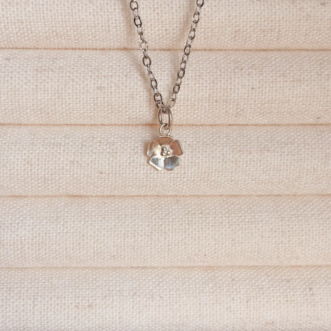 Plum Blossom Pendant Necklace - Image 3