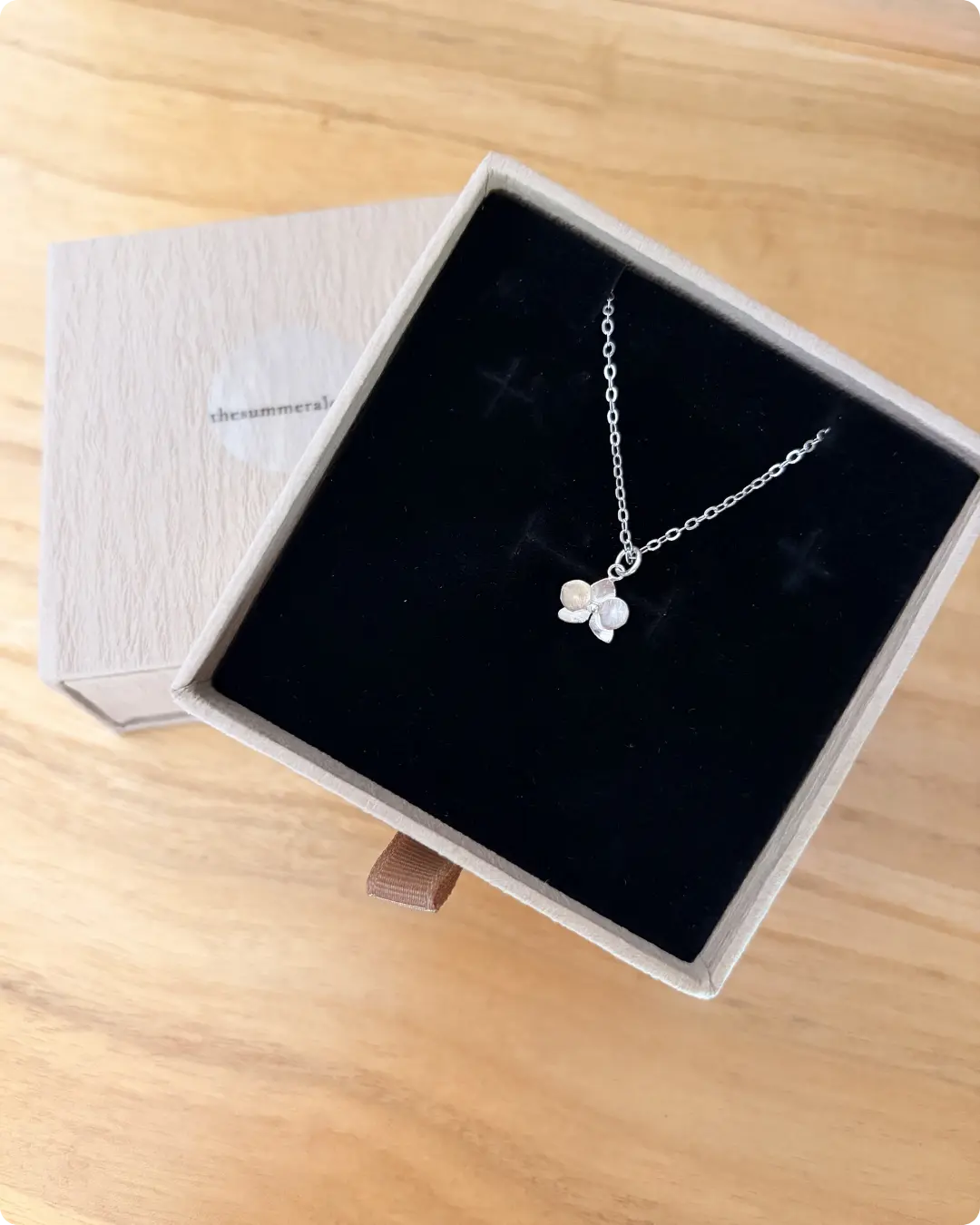925 Silver | Orchid Floral Necklace - Image 4
