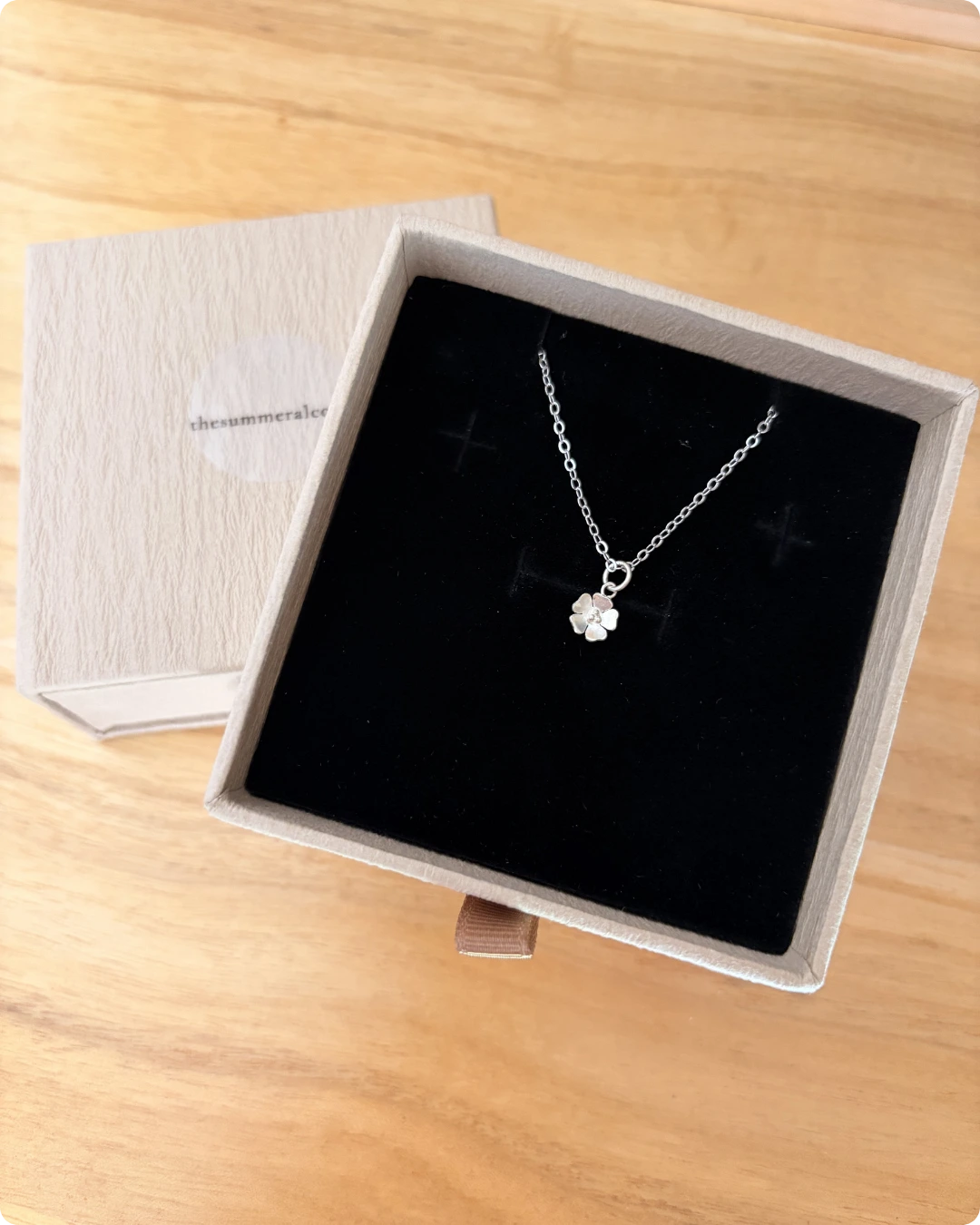 925 Silver | Plum Blossom Necklace - Image 4