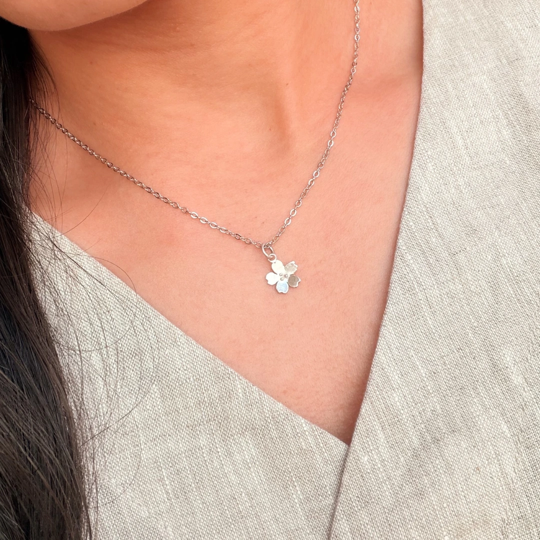 Cherry Blossom Pendant Necklace - Image 4