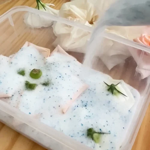Step 3: Add another layer of Silica Gel on top of your flowers, and repeat as necessary.